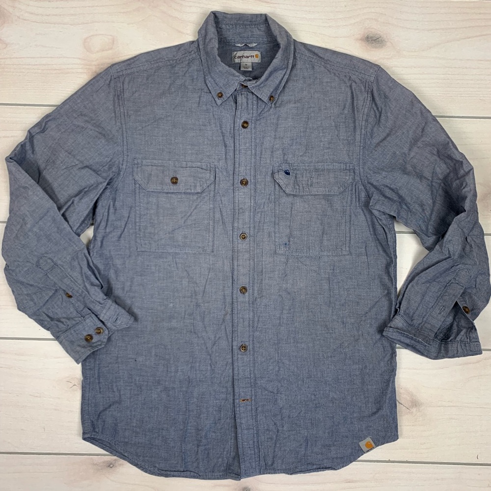 Carhartt chambray denim button down